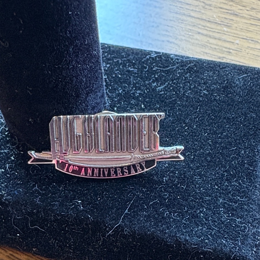 Highlander 10th anniversary collector pin.